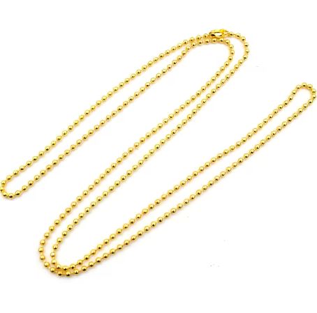 Beaded Ball Chain Necklace 5pk