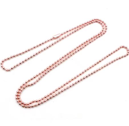 Beaded Ball Chain Necklace 5pk