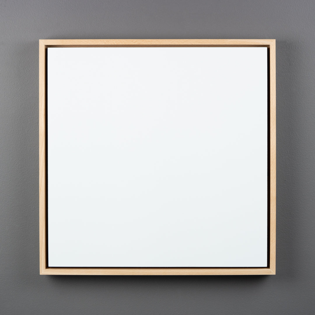 Beech Floating Frame with Premium White Aluminium Art Board - Gloss/Matte - Square/Rectangle