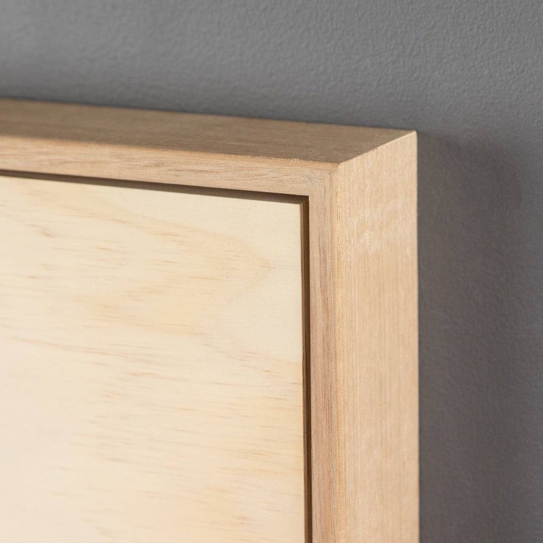 Vic Ash Floating Frame with Premium Pine Art Board - Square/Rectangle