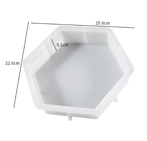 Hexagon Large Embedding Silicone Mould
