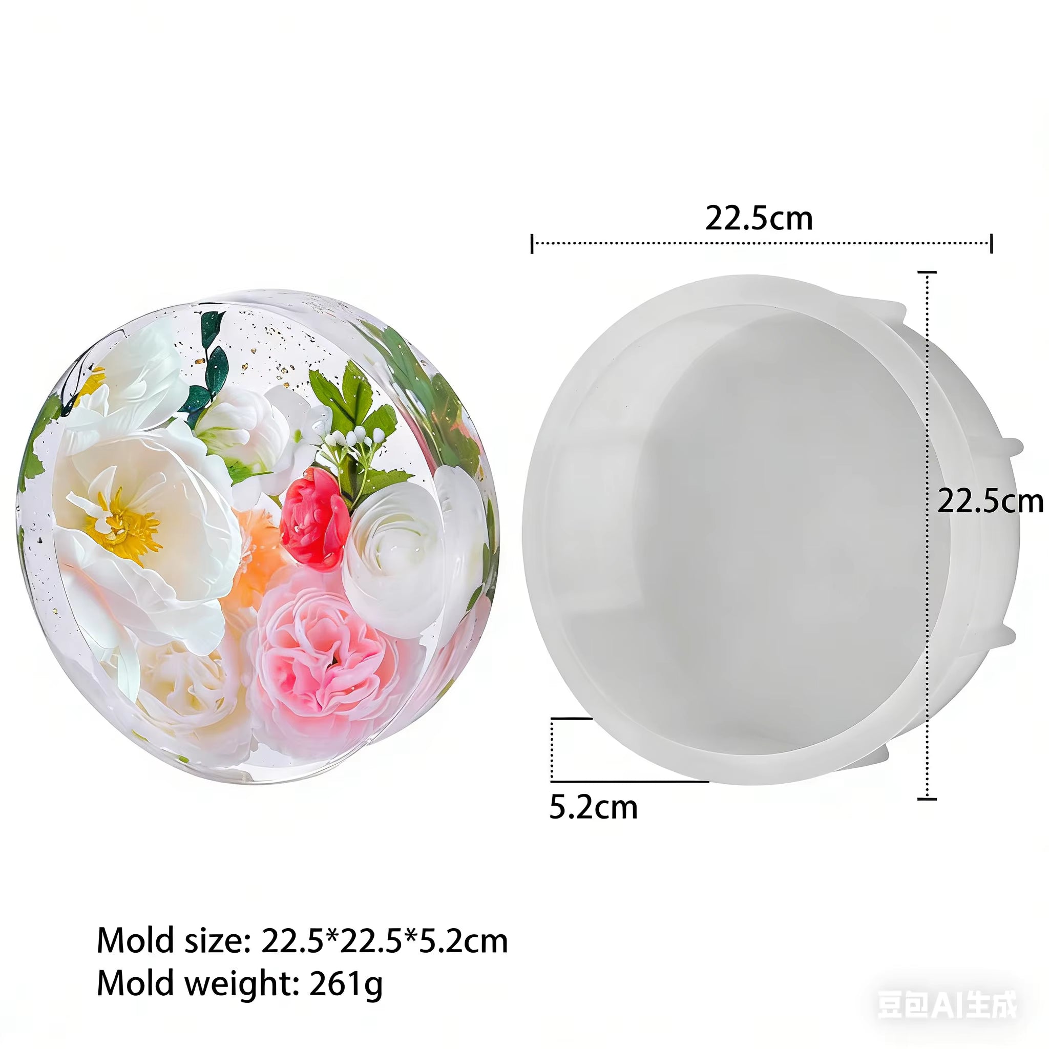 Round Large Embedding Silicone Mould