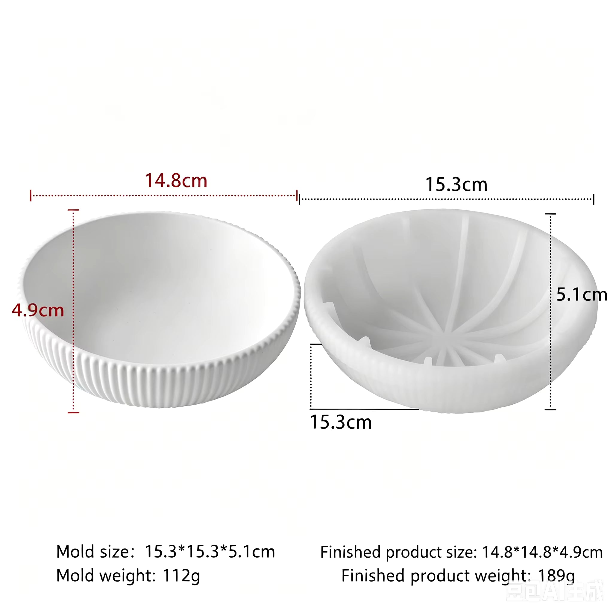 Ribbed Bowl Silicone Mould