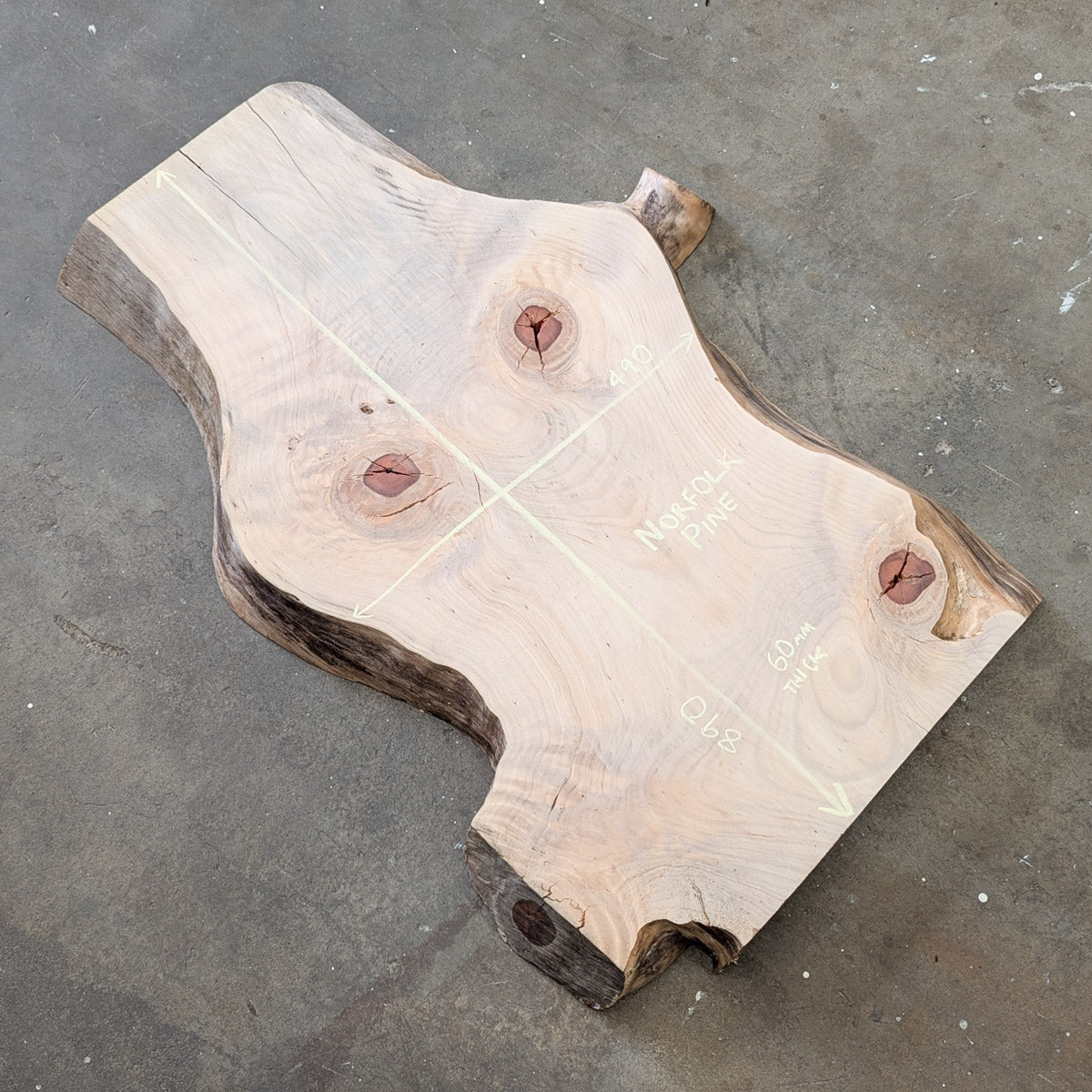 Norfolk Pine Timber Slab