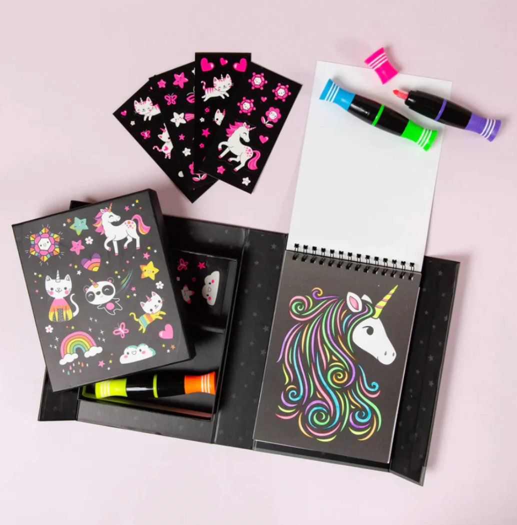 Neon Colouring Set - Unicorn & Friends