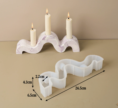 Wavy Candle Holder Silicone Mould