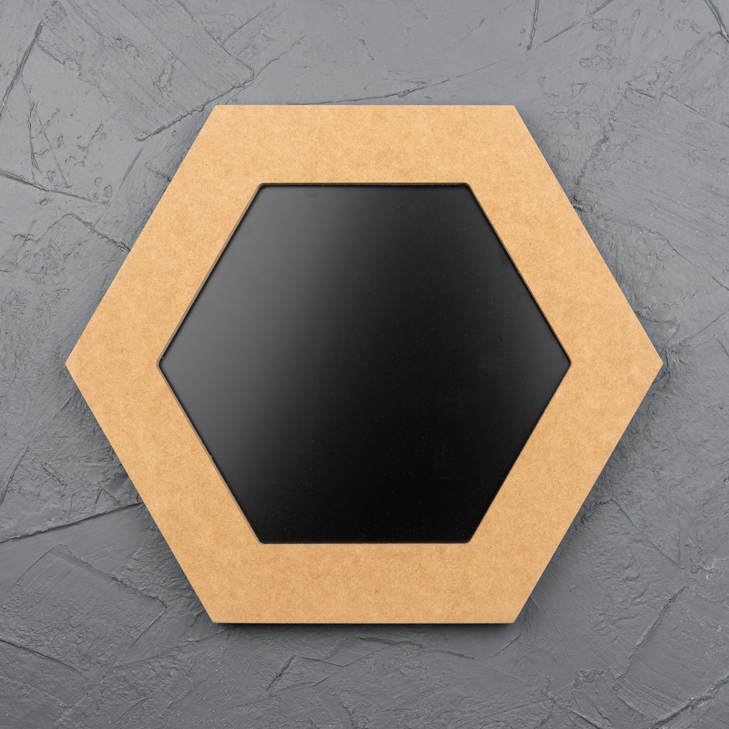 Aluminium Art Boards Black - Hexagon