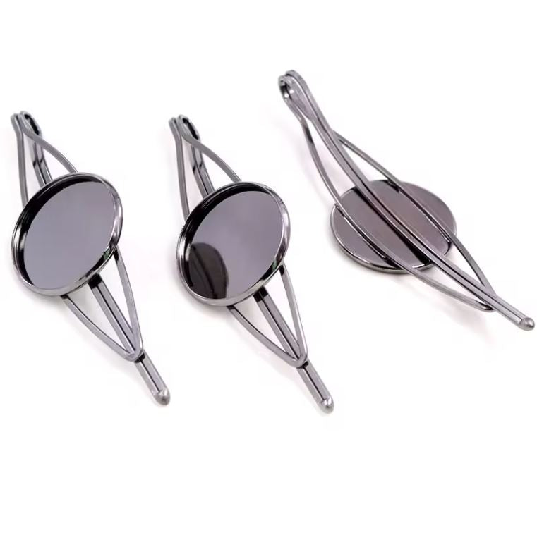 Hair Pin - Round Bezel