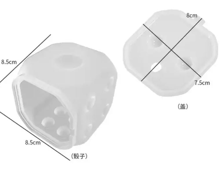 Mega 6 sided Die silicone mould