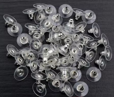 Plastic Metal Earring Backings