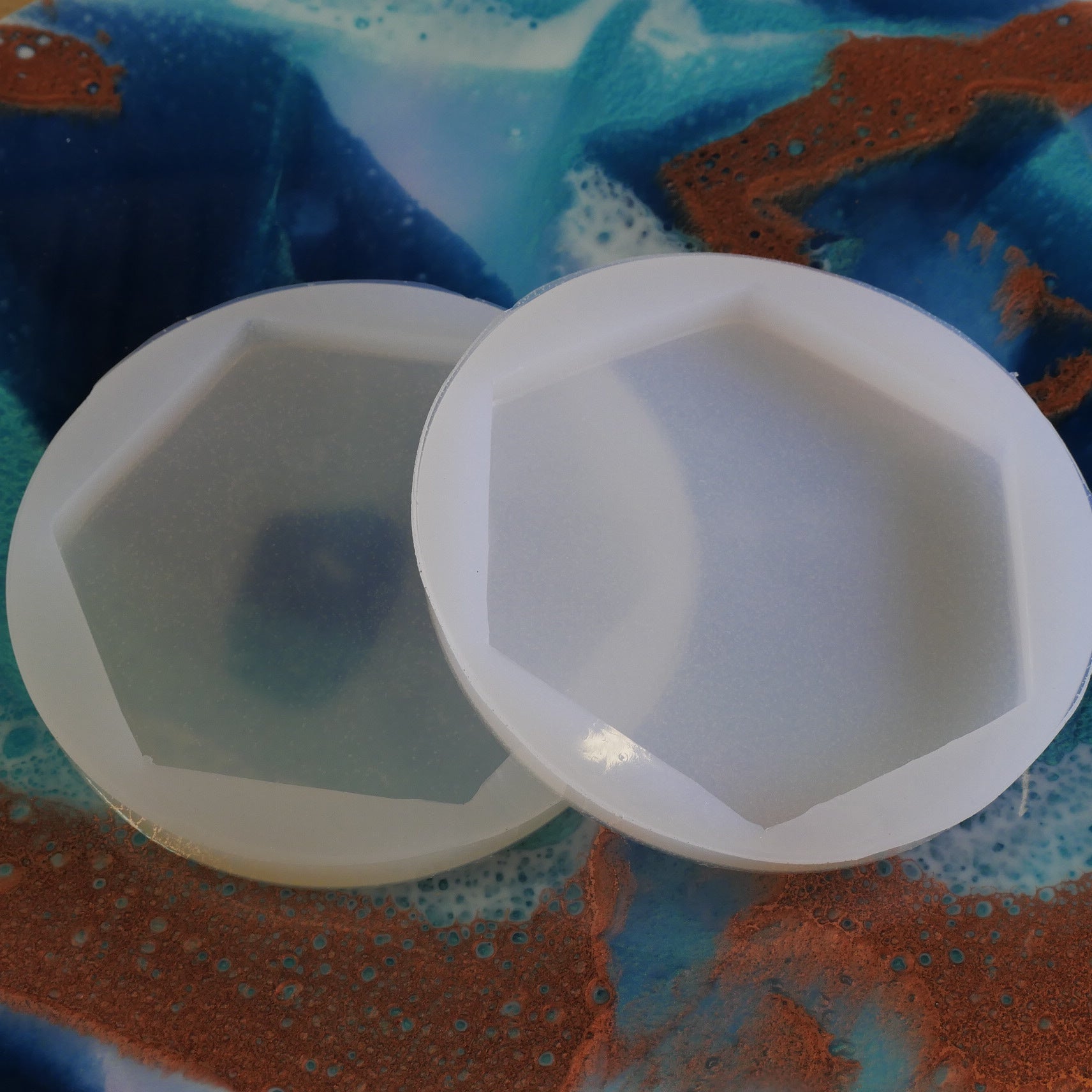 Coaster Moulds, Hexagon, Round or Square Set of 2