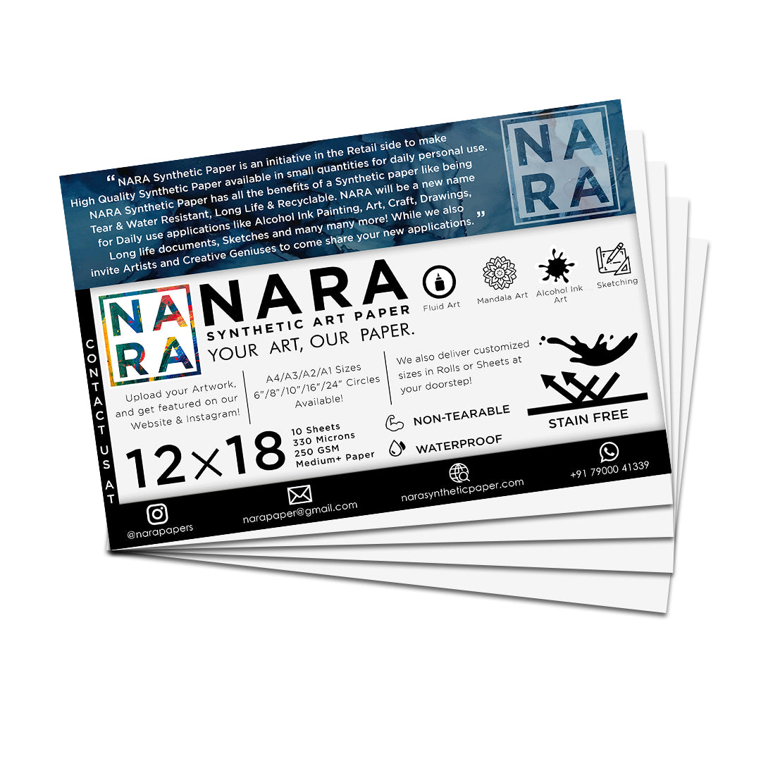NARA Classic White Synthetic paper sheets