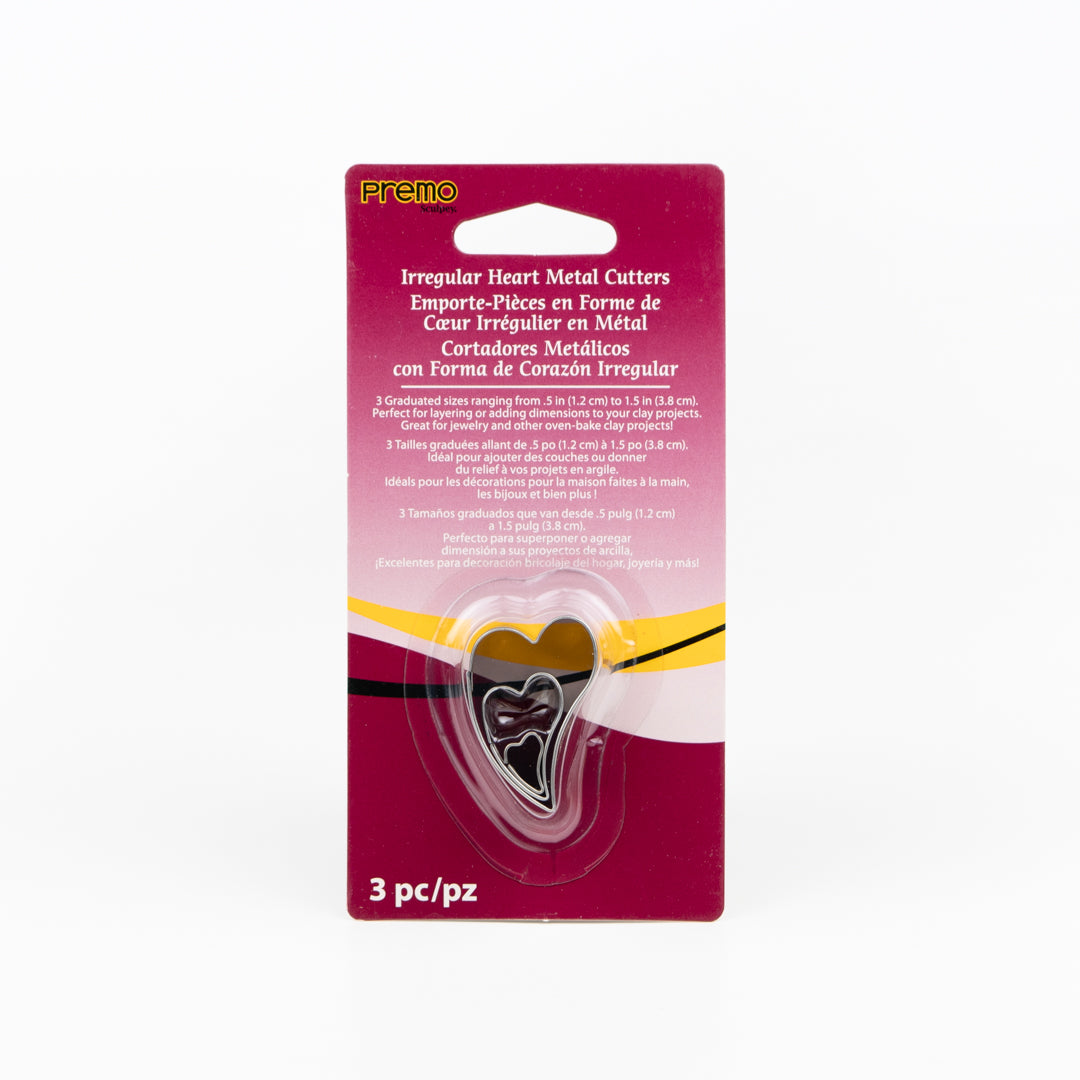 Irregular Heart Metal Cutter 3pk