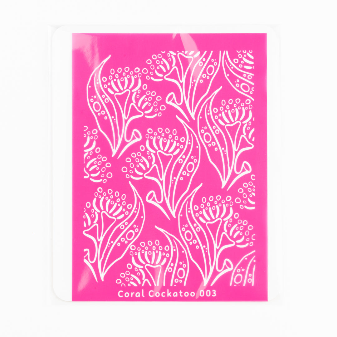 Silk Screens Coral Cockatoo