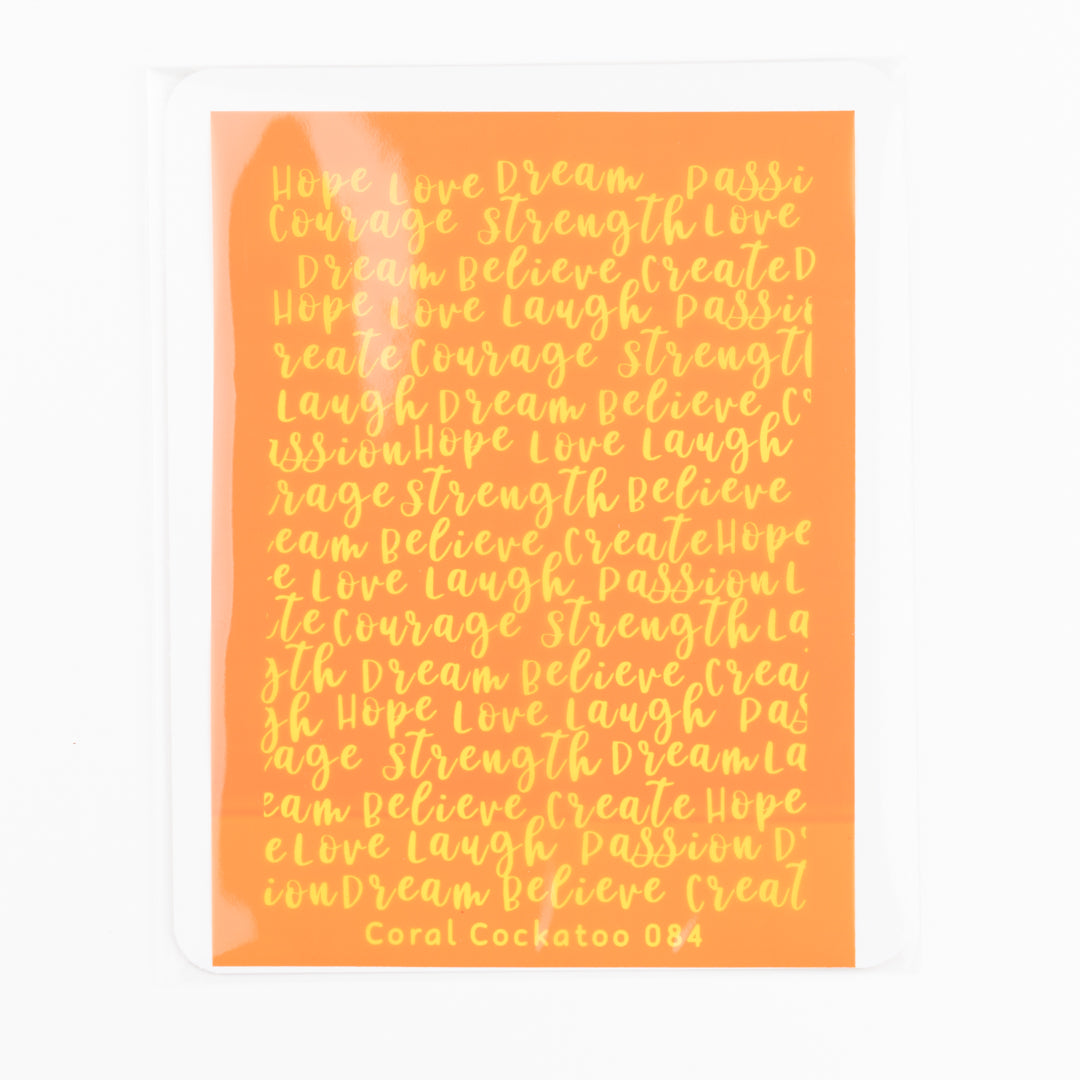 Silk Screens Coral Cockatoo