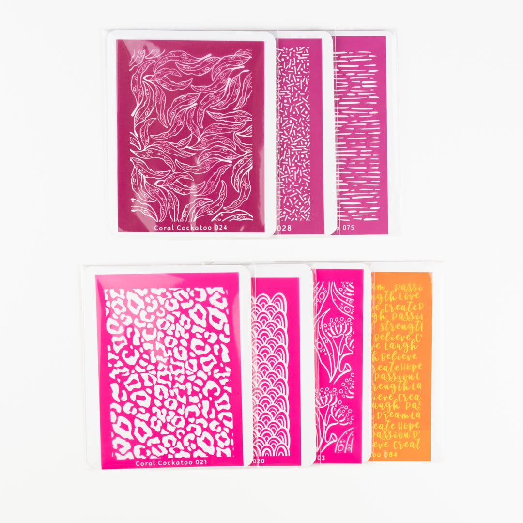 Silk Screens Coral Cockatoo