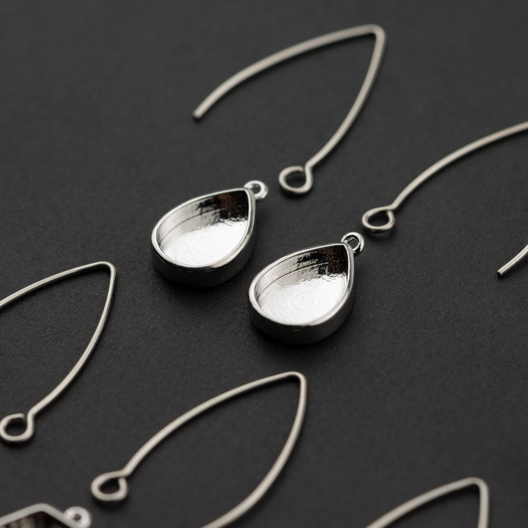 Wishbone Bezel 4 pack Hex & Drop Earring Set