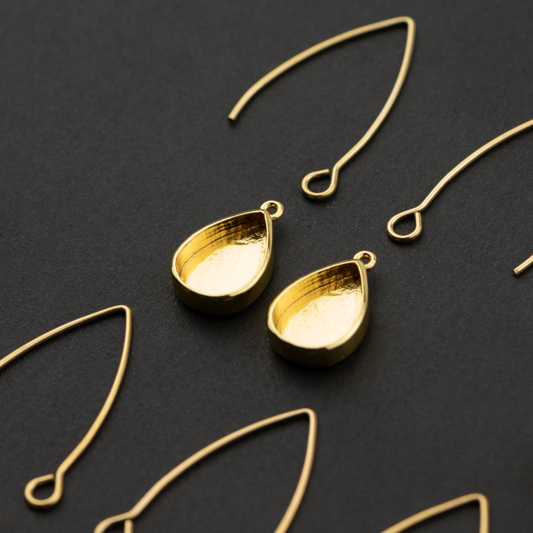 Wishbone Bezel 4 pack Hex & Drop Earring Set