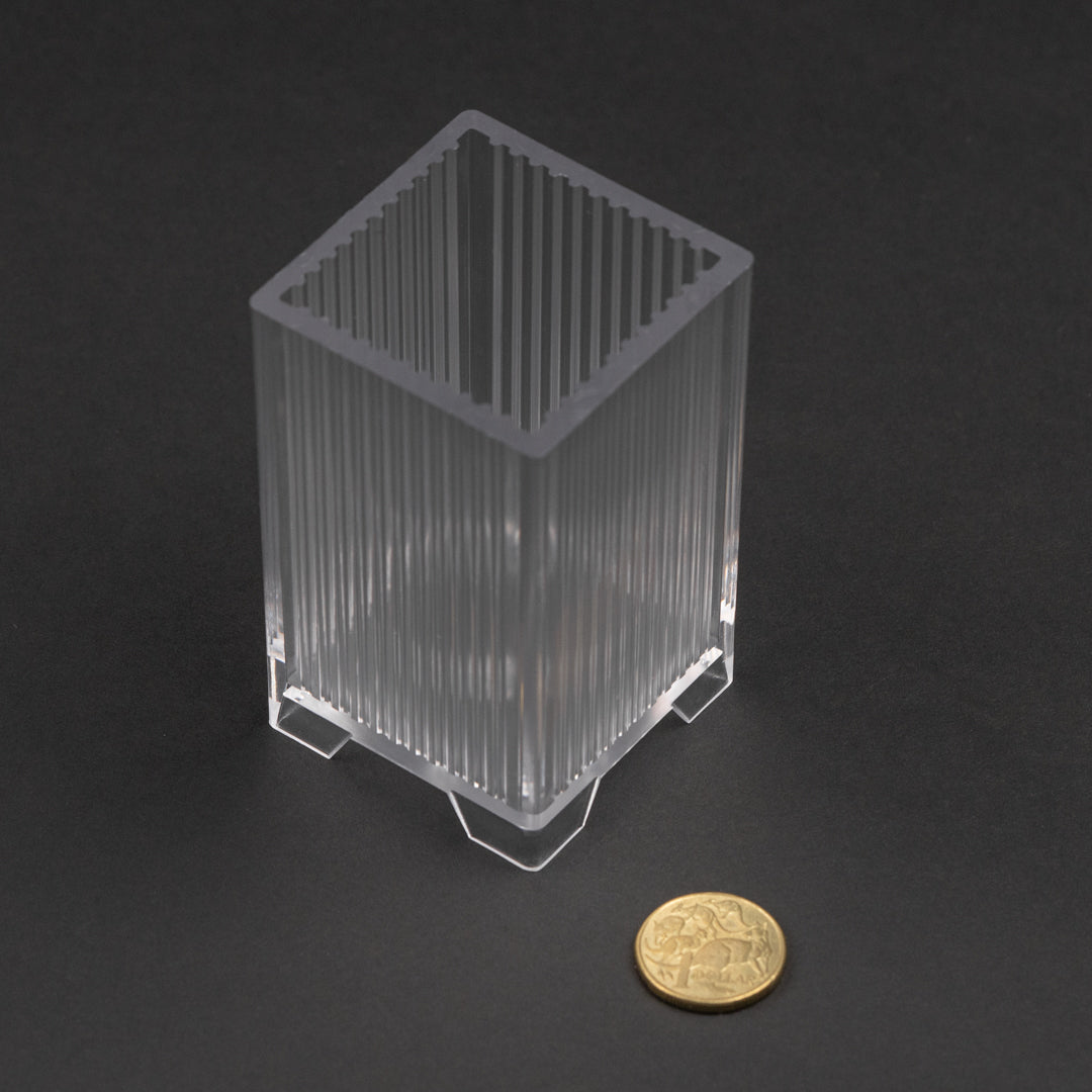 Ribbed Square Pillar Candle Mould