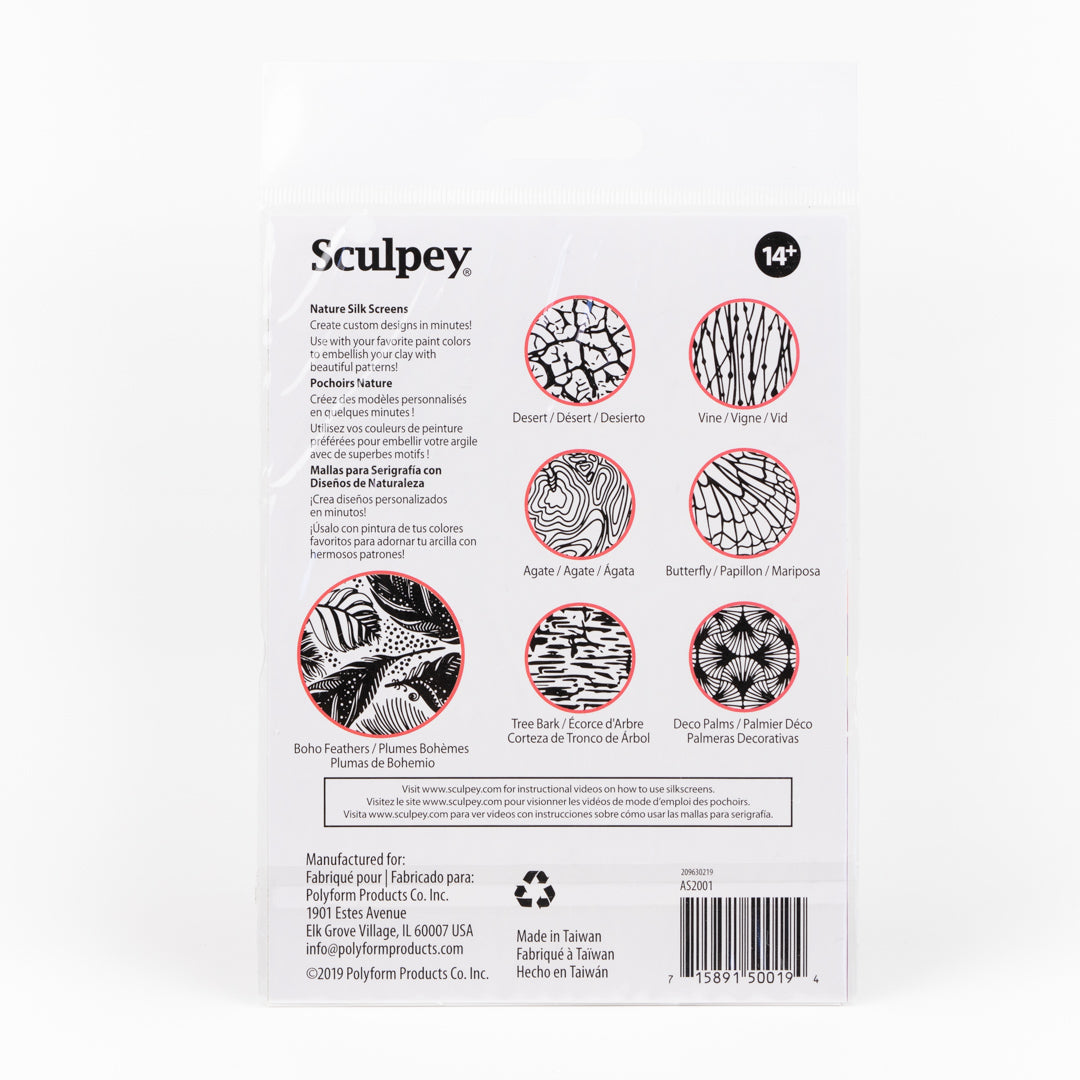 Sculpey Silk Screens - Nature