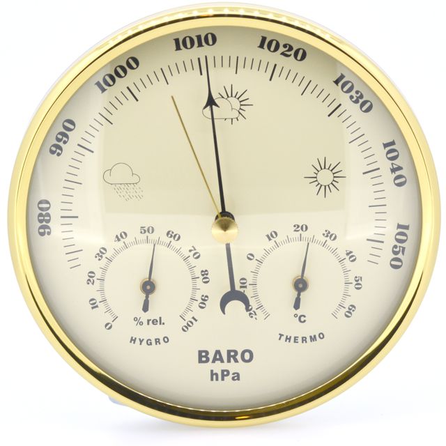 Barometer /Thermo/Hygro Ivory 130mm