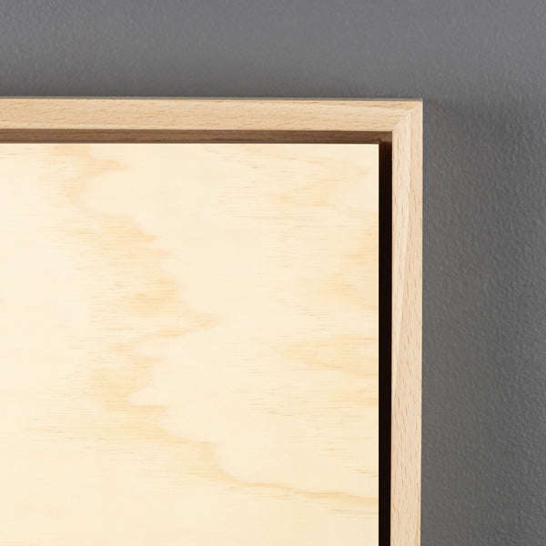 Beech Shadow Box Floating Frame with Premium Pine Art Board