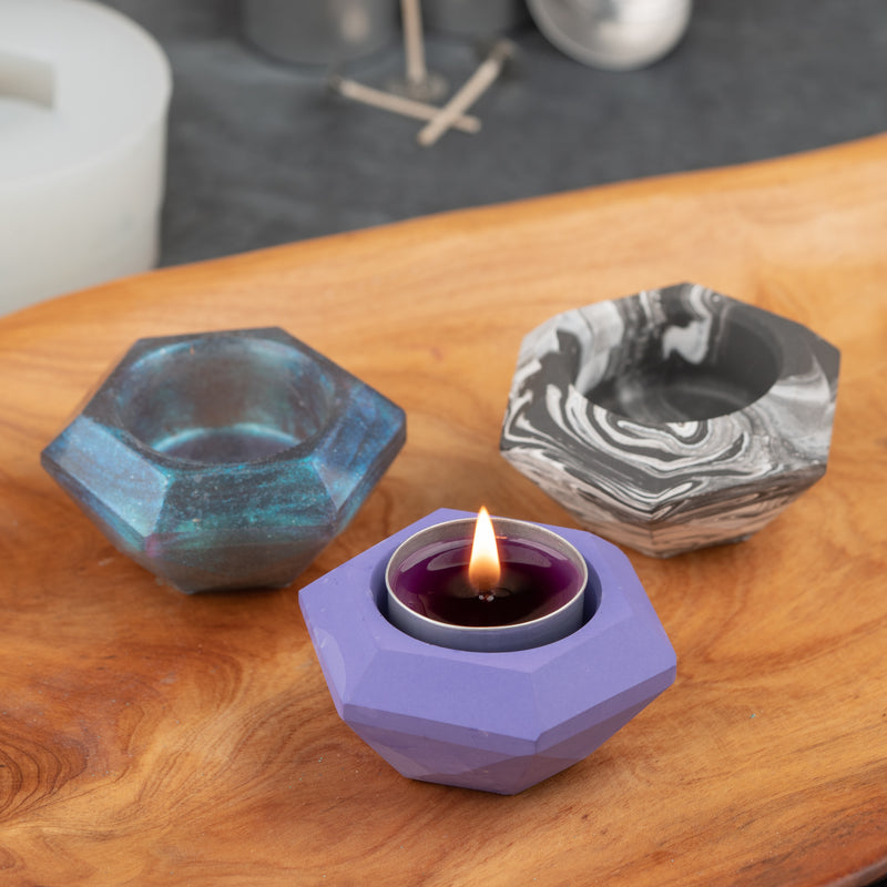 Tea light candle holder silicone mould