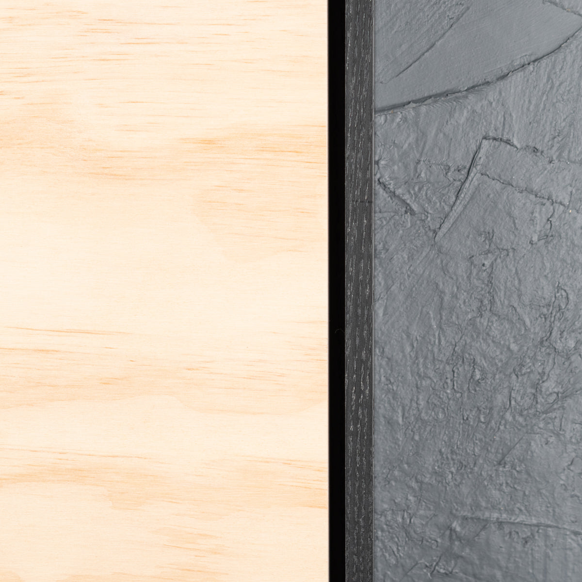 Satin Black Floating Frame with Premium Pine Art Board - Square/Rectangle