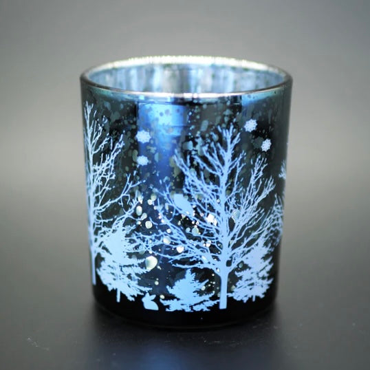 Christmas Tree Candle making Jar - Blue - 2pk