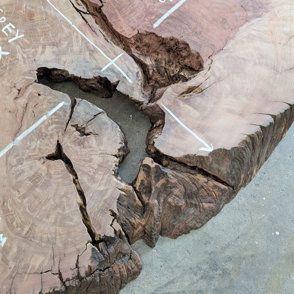 Redgum & Grey Box Fused Timber Slab