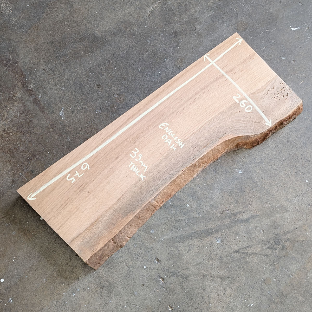 English Oak Timber Slab