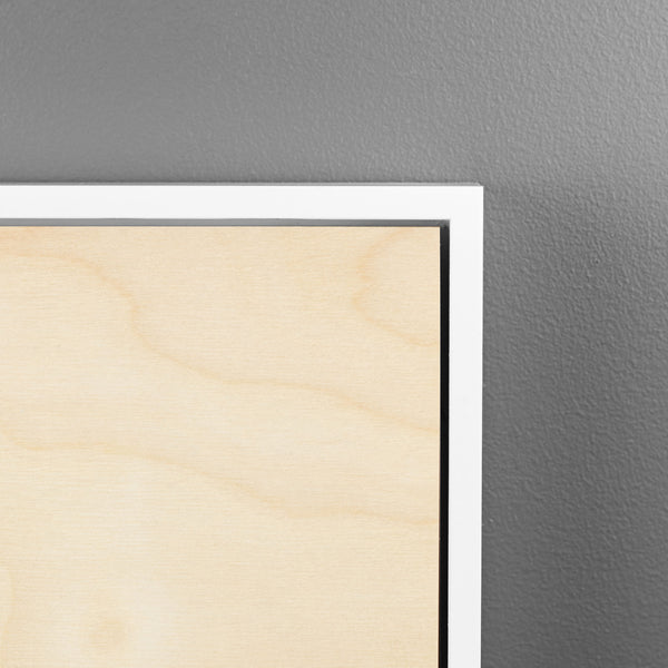White Shadow Box Floating Frame with Premium Birch Art Board