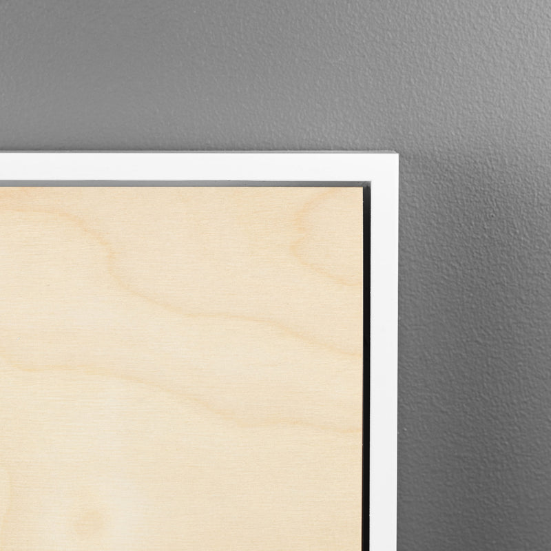 White Shadow Box Floating Frame with Premium Birch Art Board