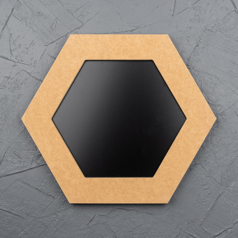 Aluminium Art Boards Black - Hexagon