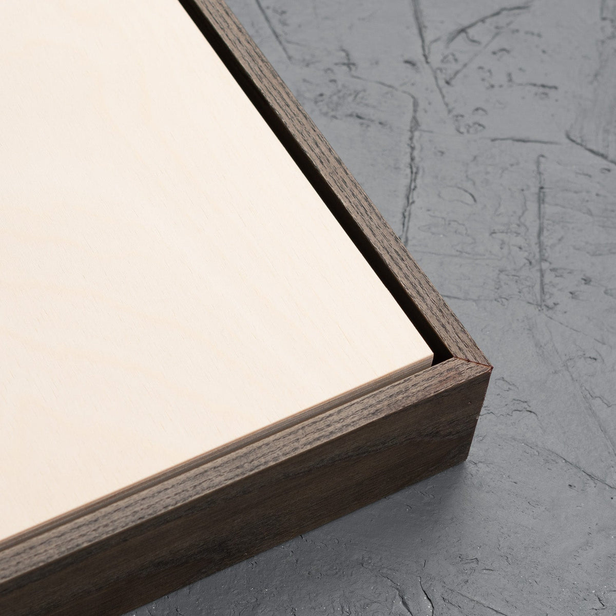 Walnut Floating Frame with Premium Birch Art Board - Square/Rectangle