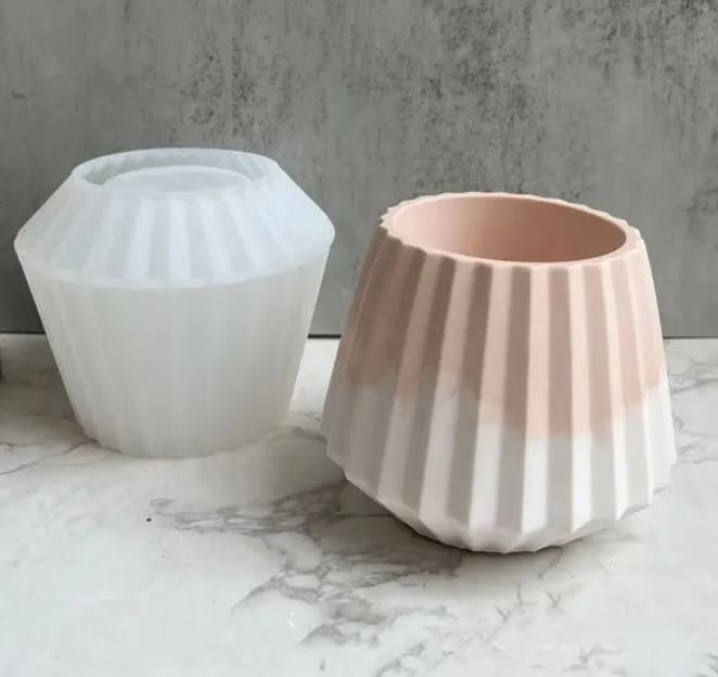 Flower pot silicone mould