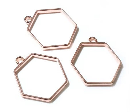 Hexagon Open-Bezel Pendant