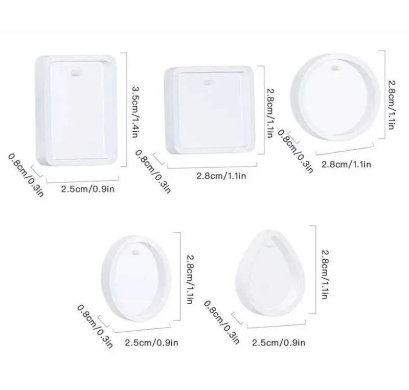 Pendant silicone mould set 5pce