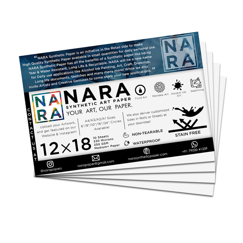 NARA Classic White Synthetic paper sheets