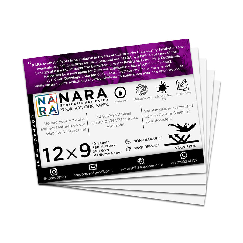 NARA Classic White Synthetic paper sheets