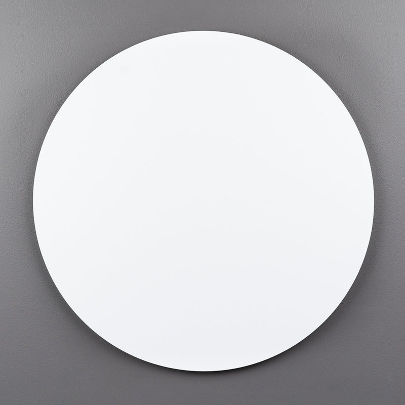 White MATTE Aluminium Round Art Boards