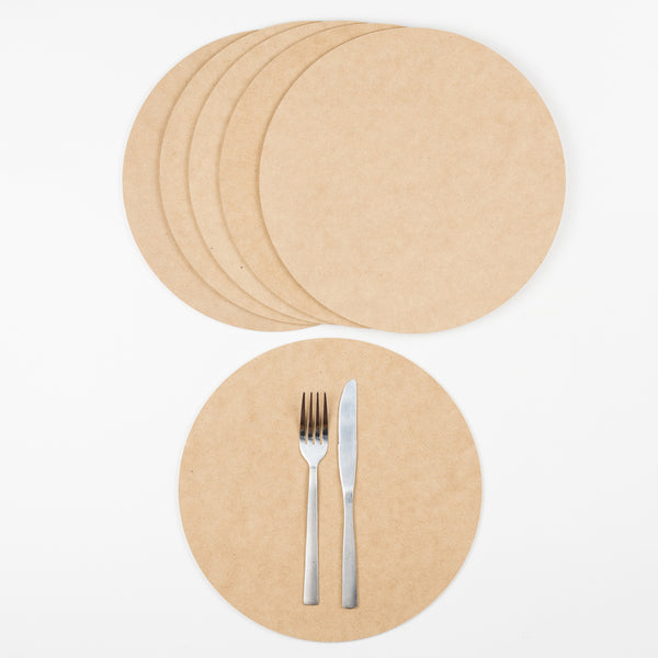 MDF Placemats 6pk Round & Square