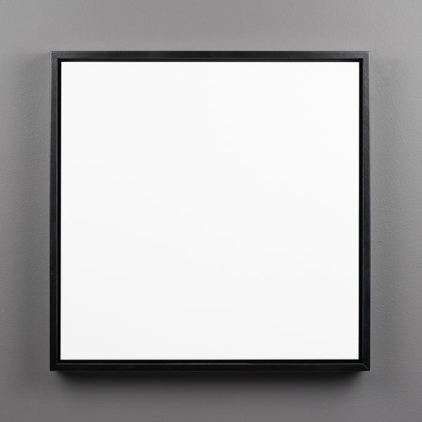 Satin Black Shadow Box floating Frame with Primed Art Board