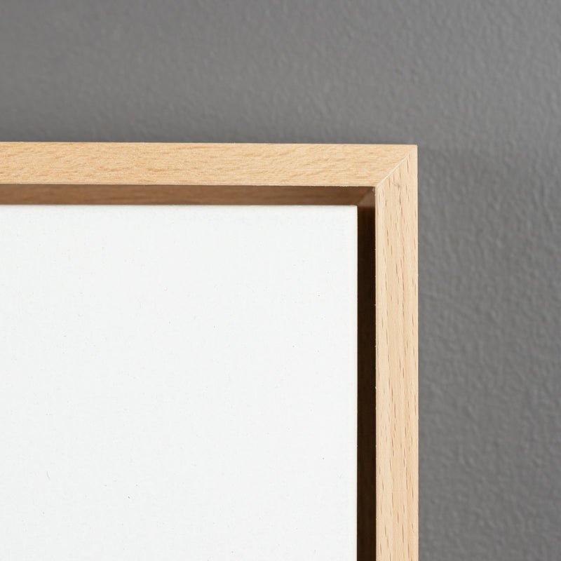 Beech Shadow Box Floating Frame with Primed Art Board