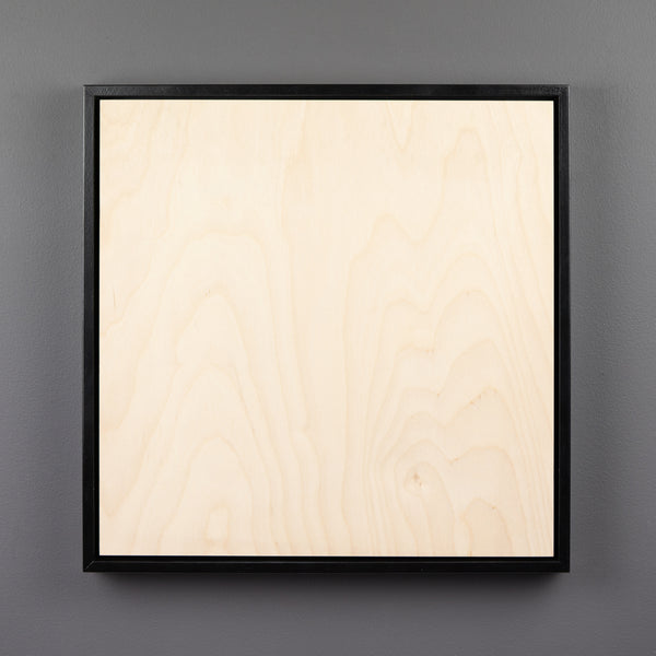 Satin Black Shadow Box Floating Frame with Premium Birch Art Board