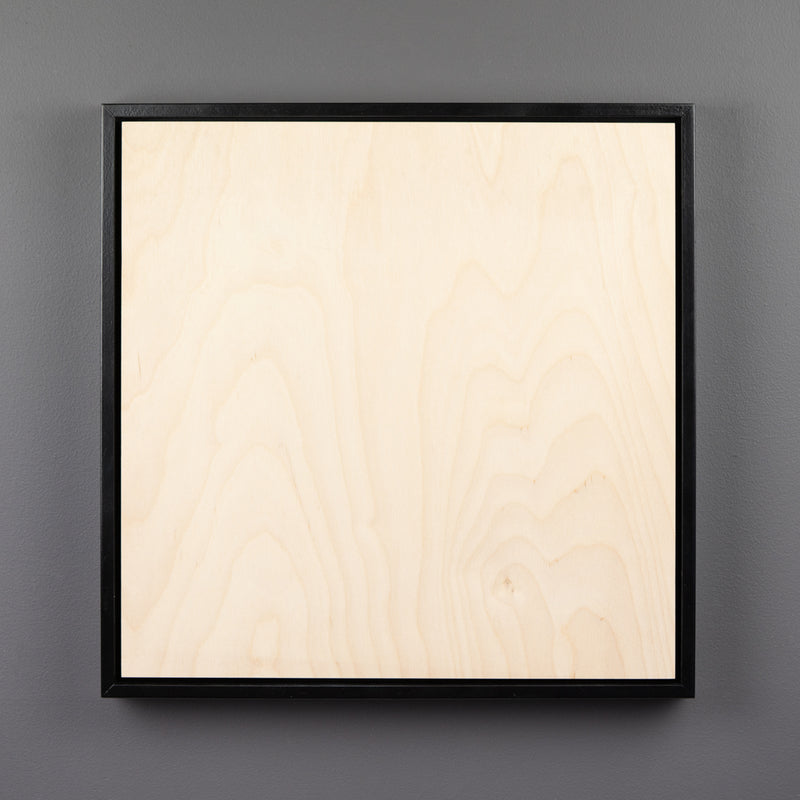 Satin Black Shadow Box Floating Frame with Premium Birch Art Board