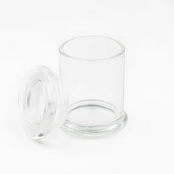 Glass Candle Container with Lid