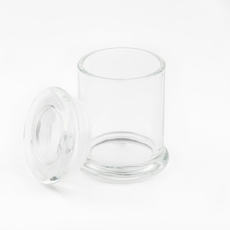 Glass Candle Container with Lid