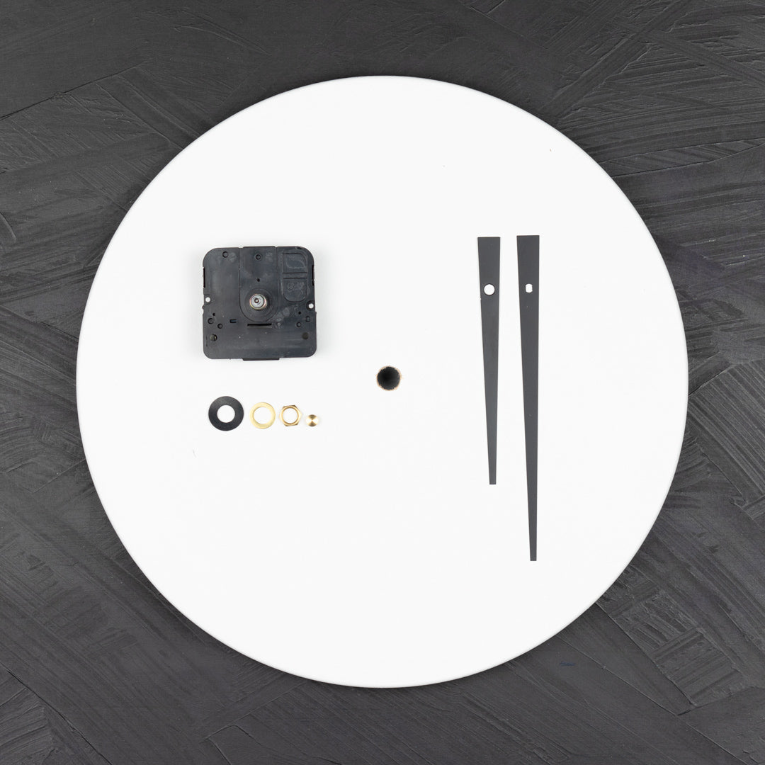 Primed Round Art Board 30cm with Clock Mechanism