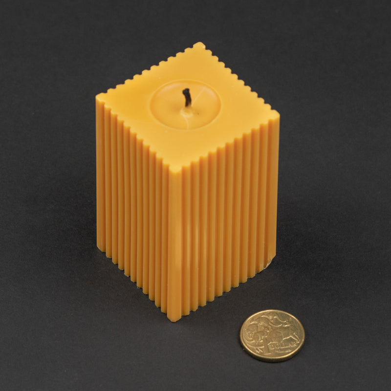 Ribbed Square Pillar Candle Mould